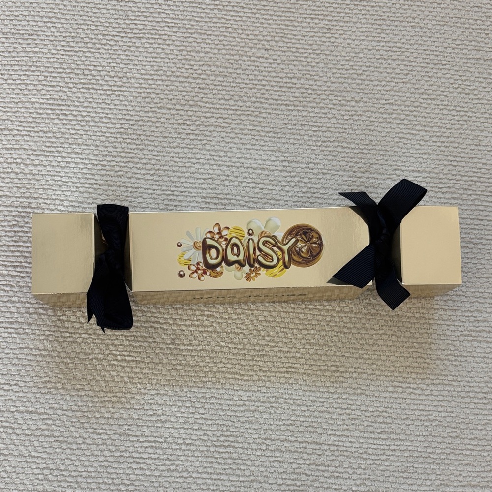 Marc Jacobs Gold Daisy BOX ONLY with Black Ribbon